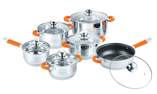 stainless pots and pans