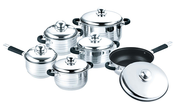 stainless steel cooking pots and pans