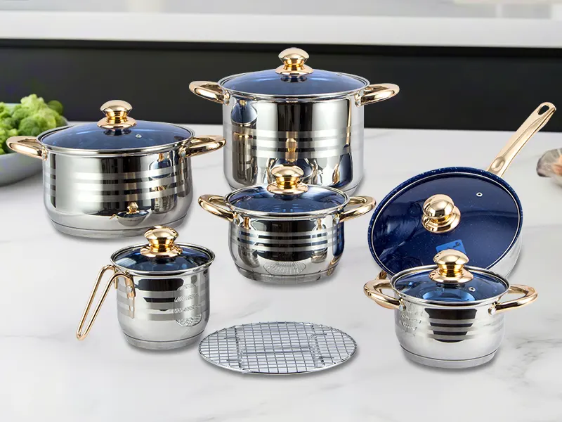 stainless steel cooking pots and pans